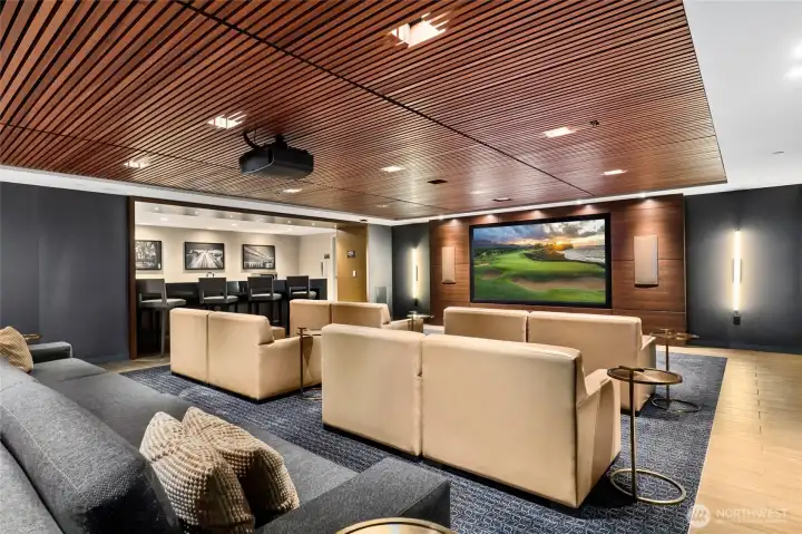 Media room for home theater style enjoyment.