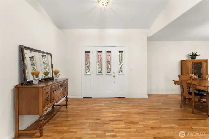 Large entryway welcomes you into the home