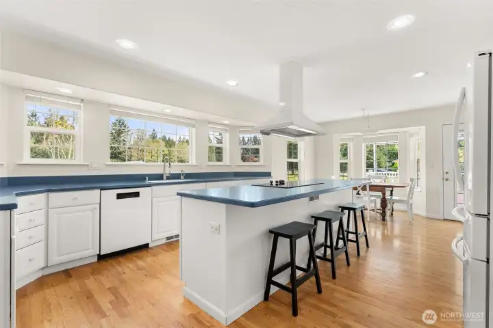 Light-filled kitchen with generous space and functionality
