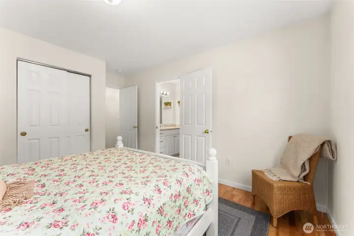 Bedroom with direct access to Jack-and-Jill bathroom