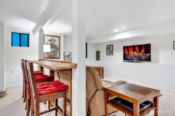 BONUS room on lower level has a built in bar area