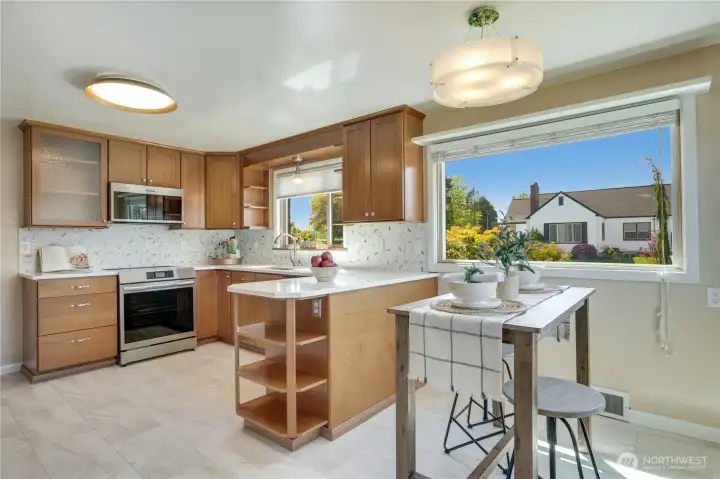 Remodeled kitchen with sunny breakfast nook!