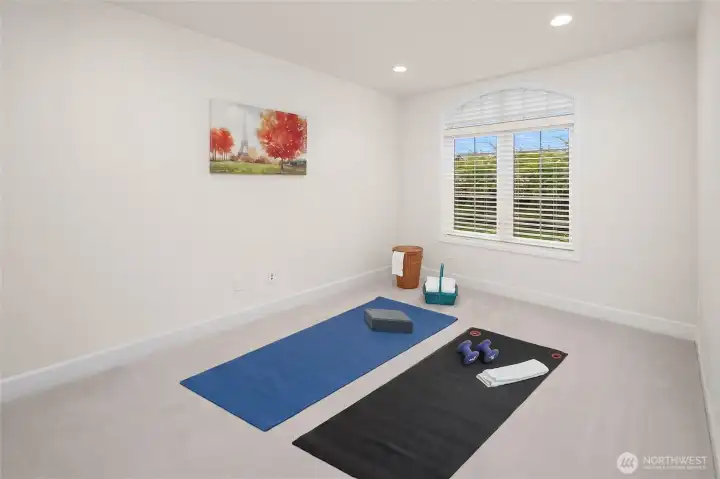 Second floor flex space offers additional options for a second office, exercise room, play room, etc.