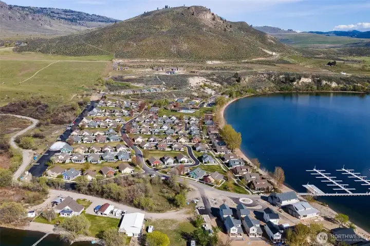 Aerial view of Veranda beach looking East to Cactus Mt.