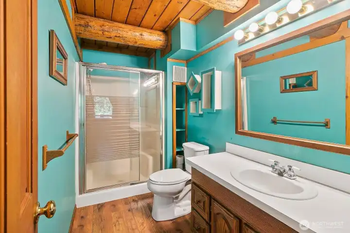 Down stairs bathroom. Down stairs bathroom.