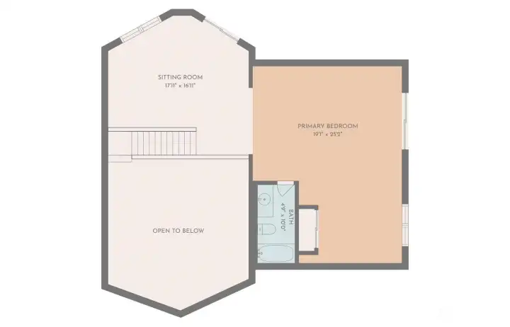 Upstairs floor plan. Upstairs floor plan.