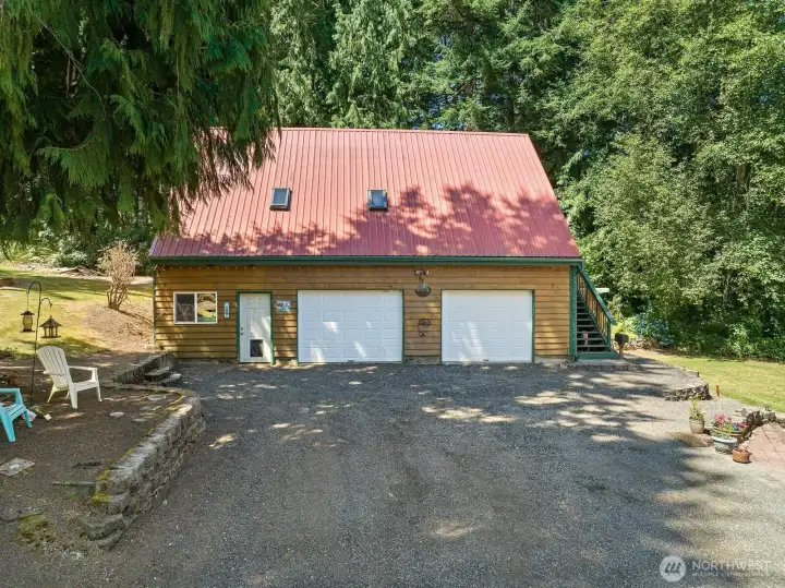 Detached garage with attached upstairs ADU. Detached garage with attached upstairs ADU.