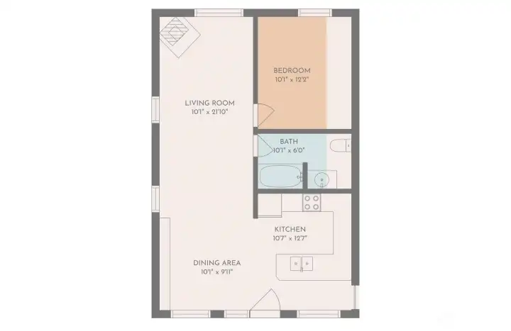 ADU floor plan. ADU floor plan.