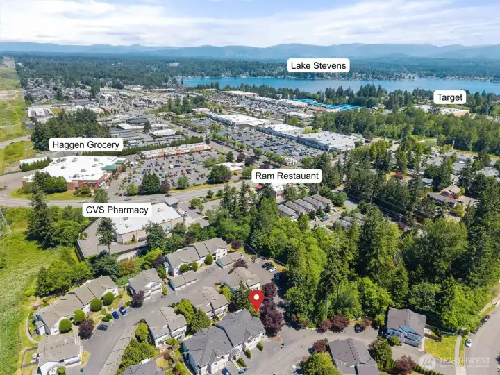 Aerial of condo location