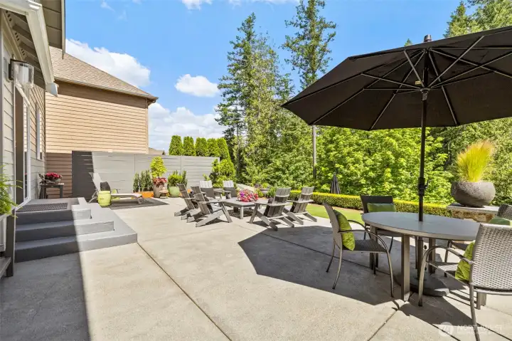 Expanded concrete patio.  Hot Tub ready too!