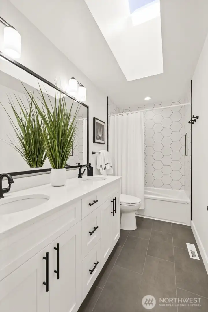 Guest Bathroom with skylight