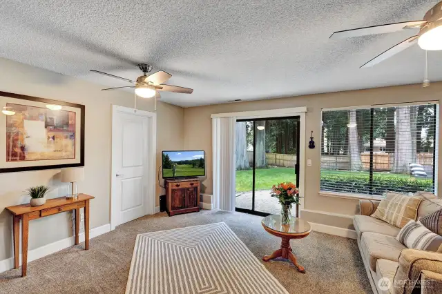 Family room leading to outdoor patio.