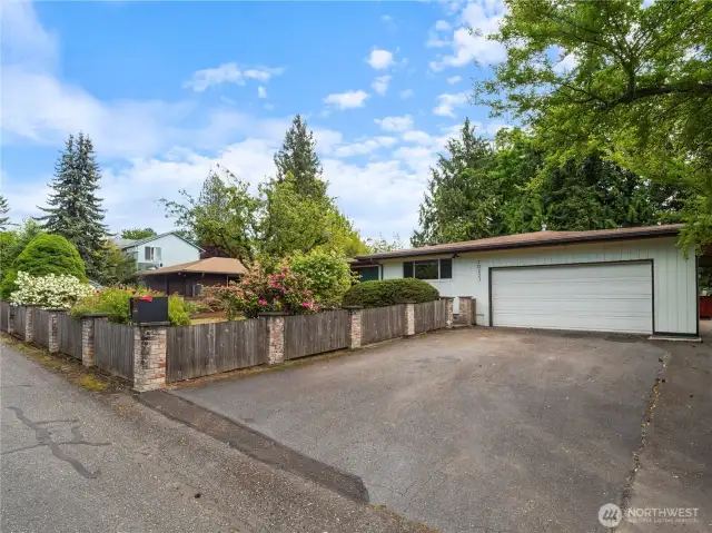The two car garage and the large drive way has room to park for you and your guests.