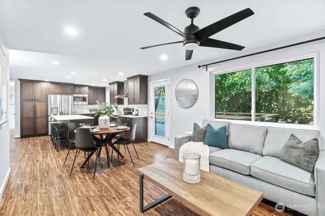 New ceiling fan in the living room as well as all the bedrooms.