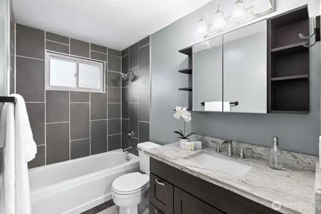 Newly installed tile shower & floor