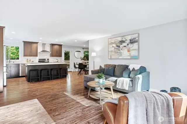 Front entry into the first of two living spaces. Formal, casual, it's perfectly up to you and your style!