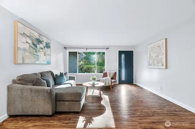 Warm inviting entry into open living space