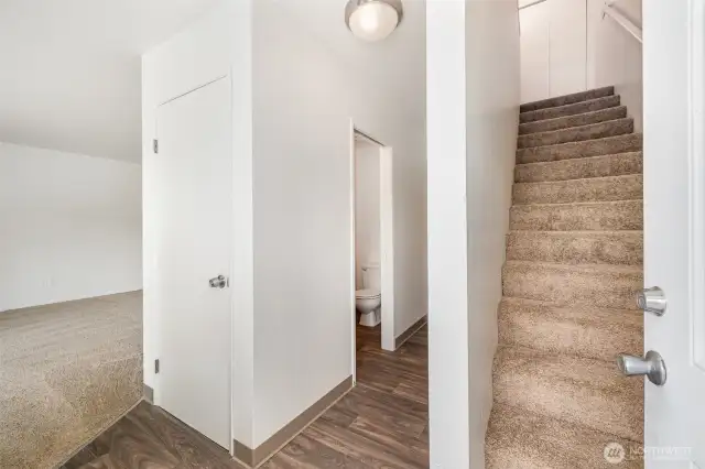 Home enters into the main living space.