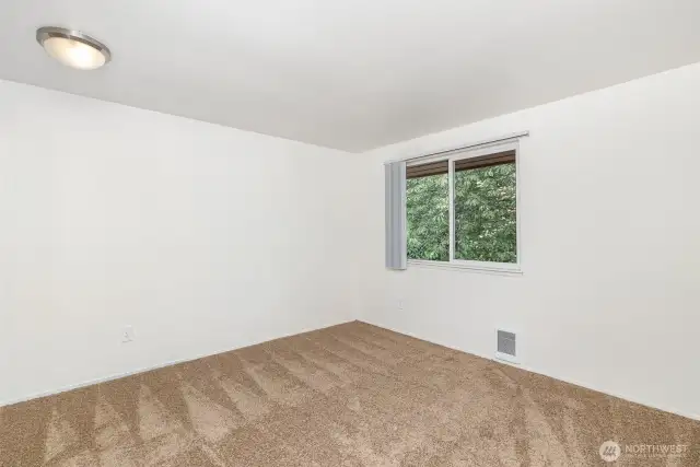 Spacious guest bedroom.