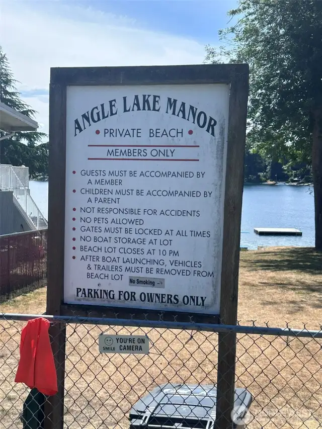 You have partial ownership of 60' of waterfront.