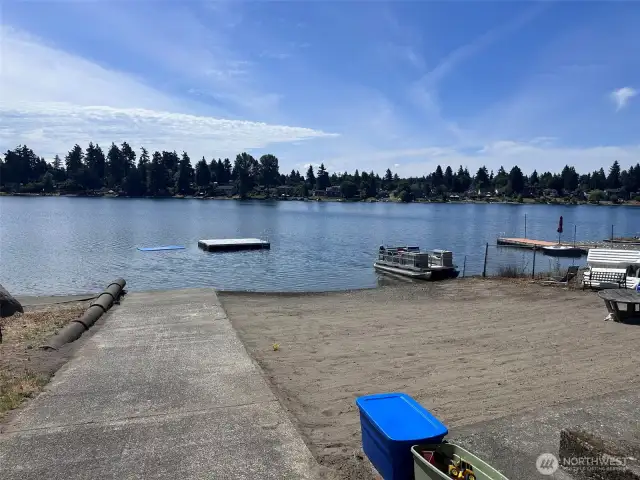 Your community owned beach and lakefront at Angle Lake