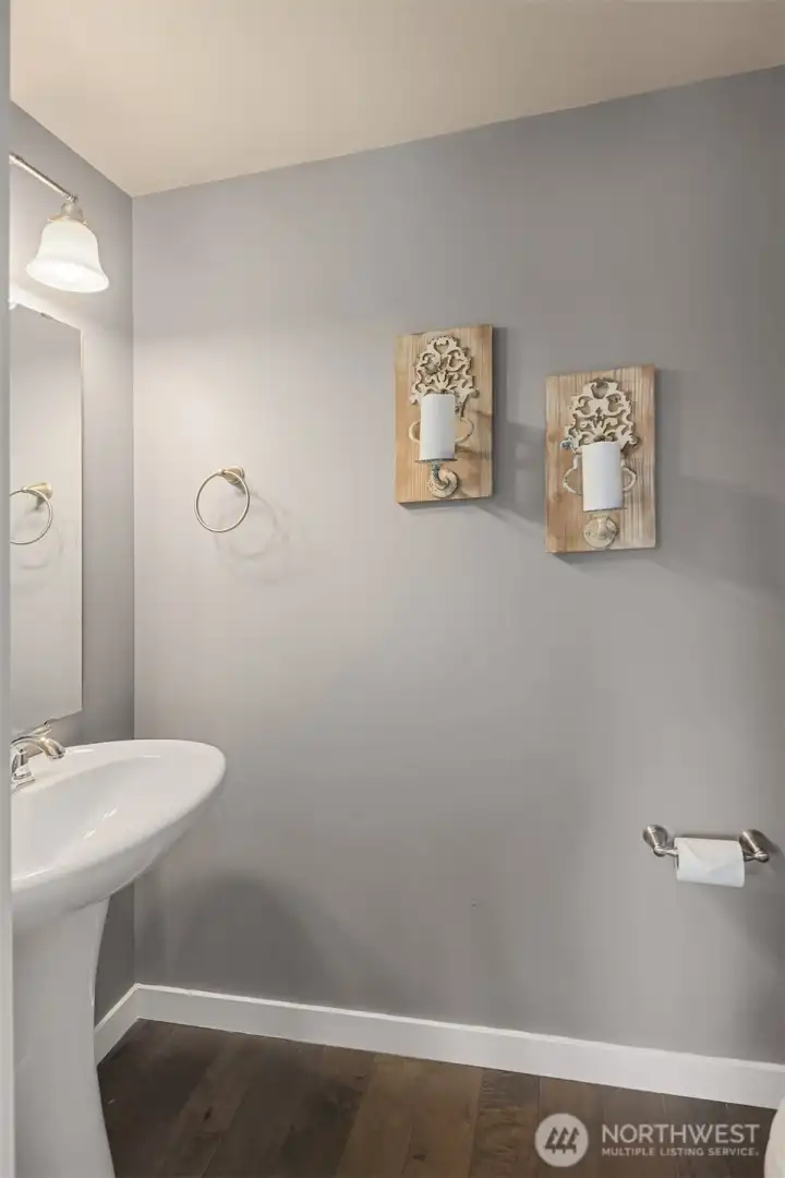 powder room with space to add shower if needed