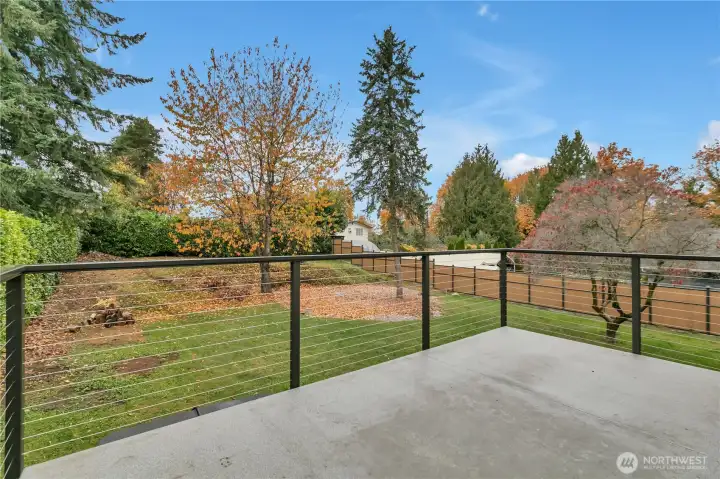 Deck off the upstairs dining area