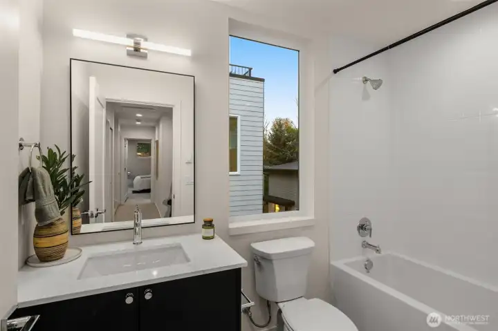 Full tub found in the secondary bath- offering more flexibility