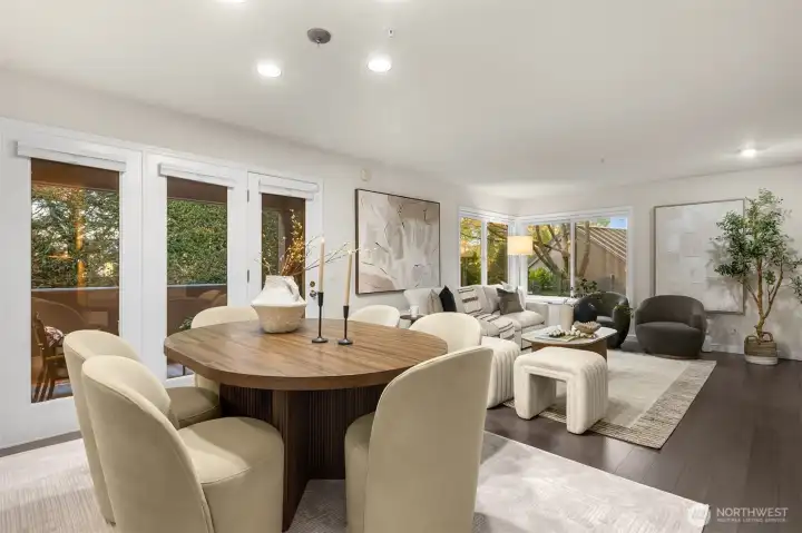 Dining and Living Room (access to balcony #1)