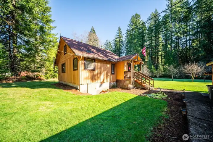 Cabin located down the driveway, very private from one another. Great opportunity to offset your expenses by renting this out!