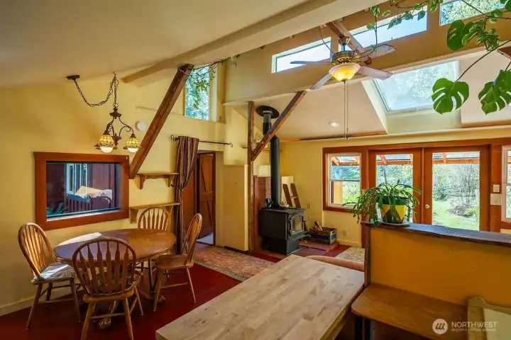 Main house living area and kitchen
