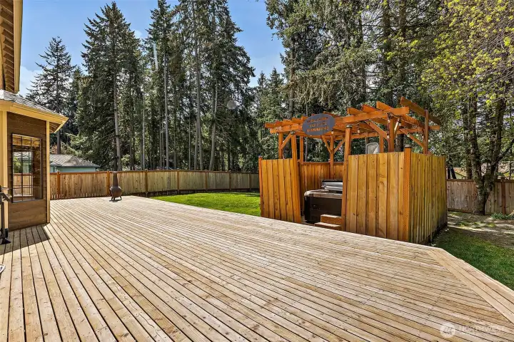 Enjoy gatherings on the spacious deck