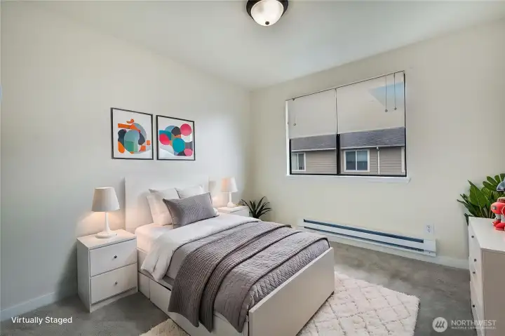 Virtually staged bedroom #2