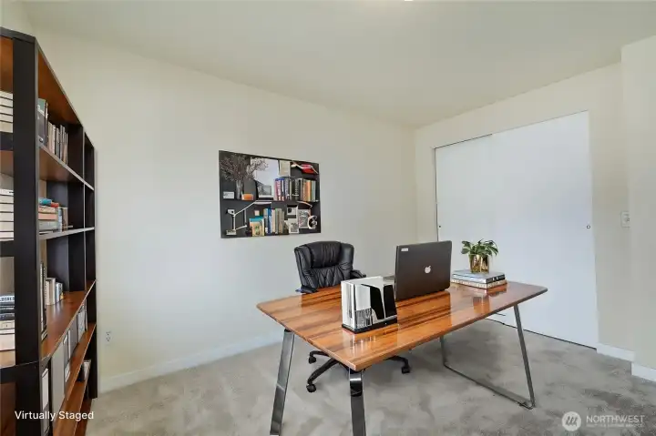Virtually staged office - bedroom #3 - just minutes from Renton Technical College