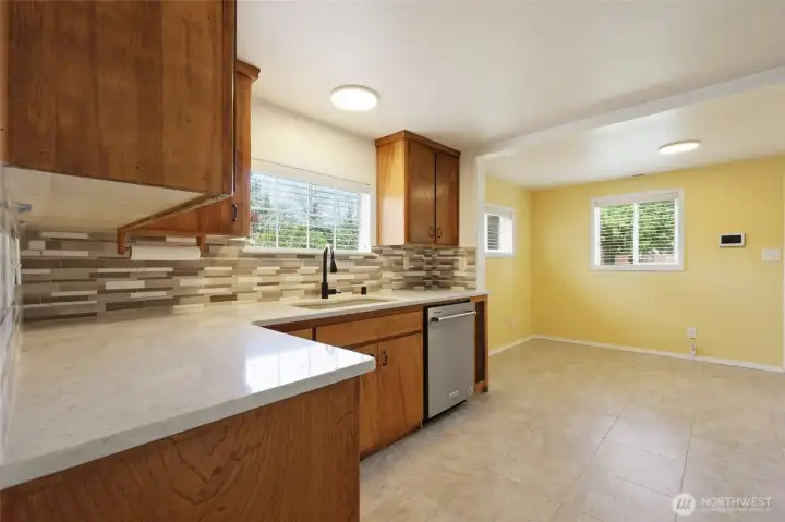 Kitchen and dining room.