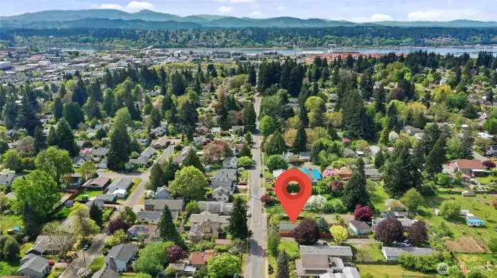 Close to downtown Olympia and waterfront.