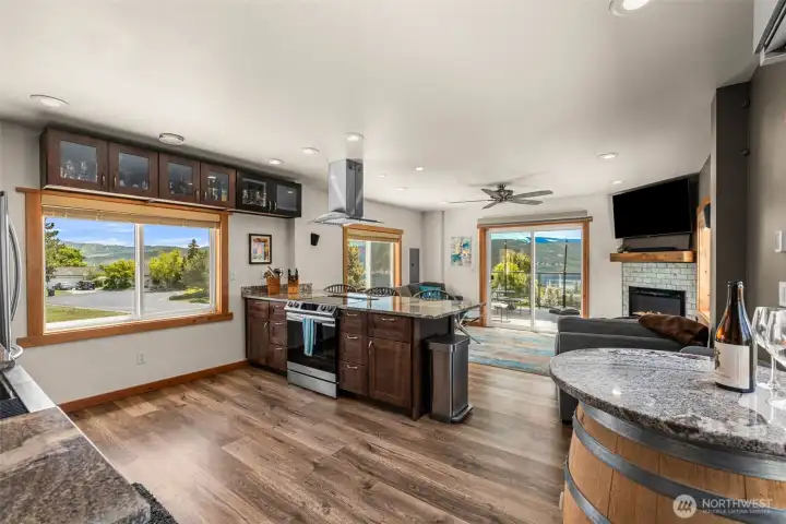 Open concept living Open concept living