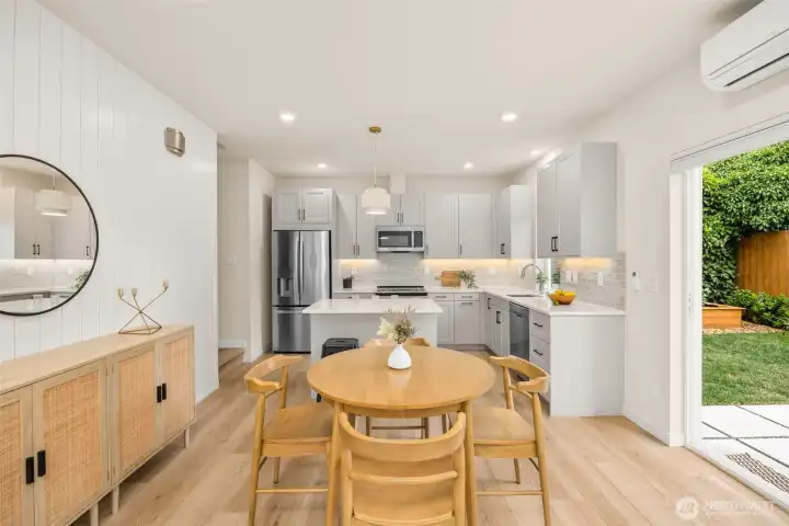 Open spacious layout with dining space, cooling mini-split and a large slider that leads to the private backyard. Open spacious layout with dining space, cooling mini-split and a large slider that leads to the private backyard.