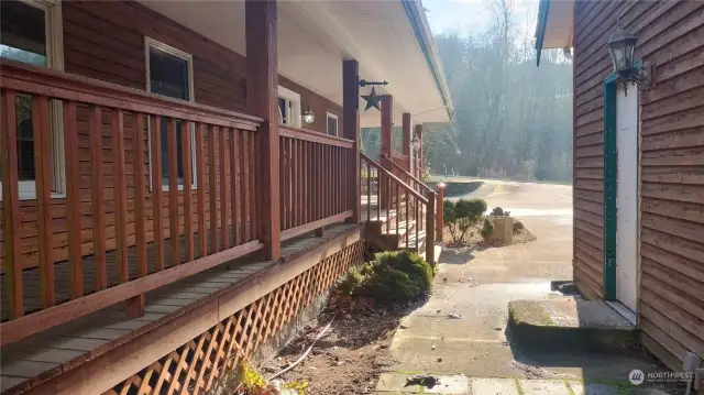 View of from porch and street in the foreground