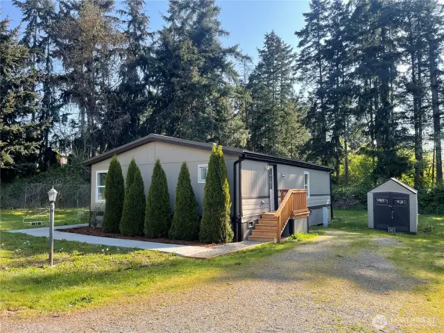 Here is where you would be parking and step inside the utility to the kitchen/home