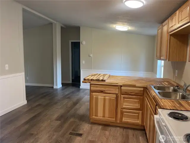 Stepping inside the South side of the home. Look at that space!