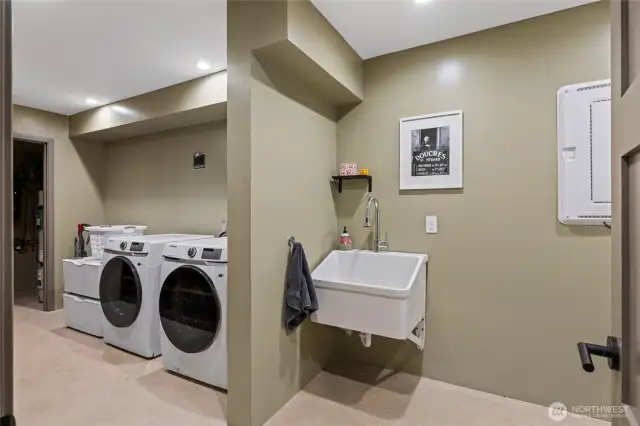 Laundry room is located downstairs.