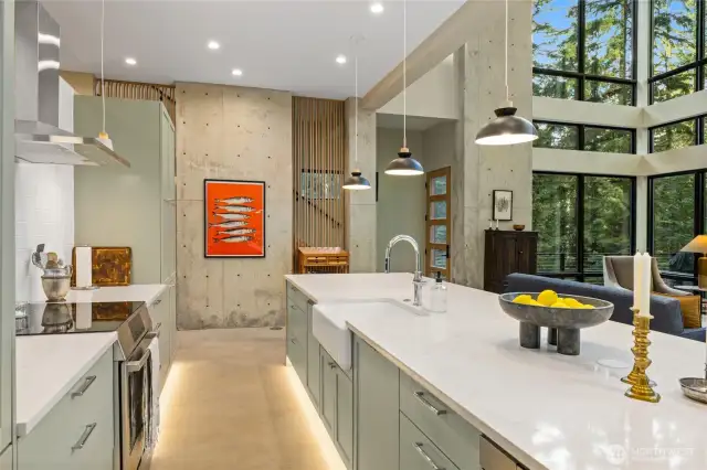 No lack of counter space with the 13.5 foot island.