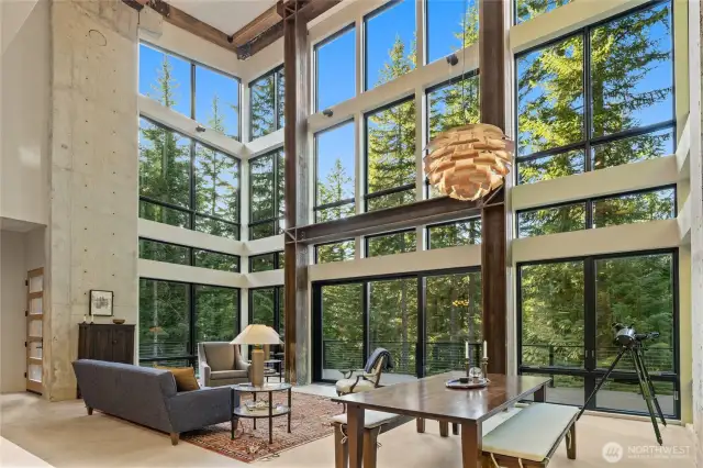 Feel like you are part of nature from within the house.