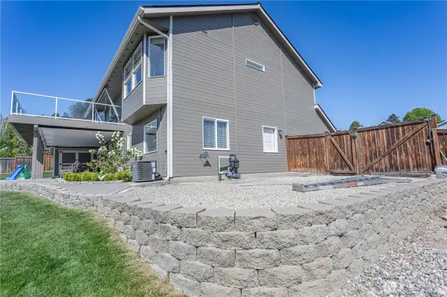 RV parking behind privacy fence