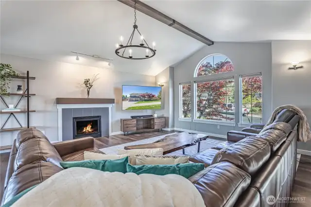 Beautiful gas fireplace