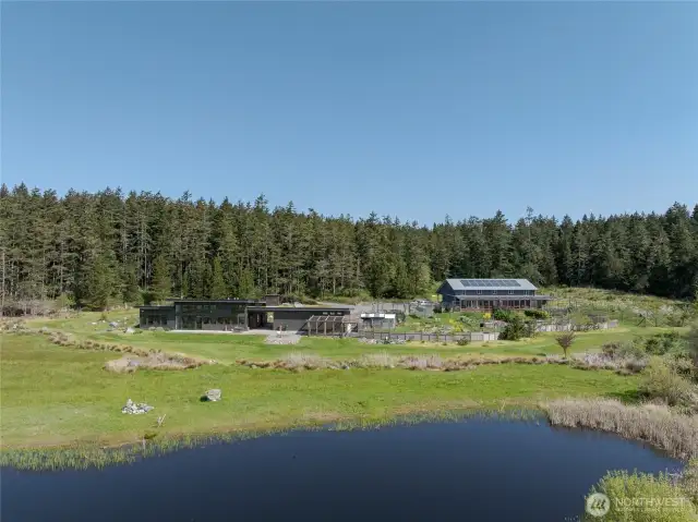 Another view of the modern farmstead.