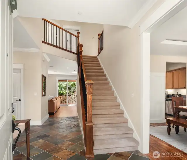 Head upstairs where 4 bedrooms + bonus spaces await you.