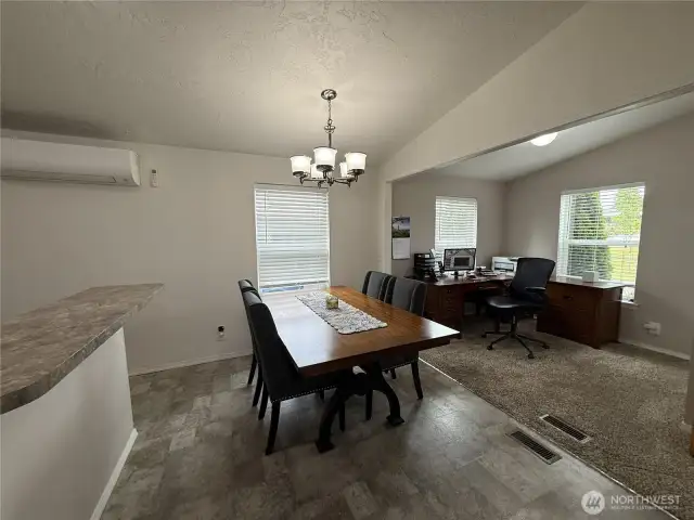 Good size dining area.