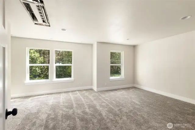Primary bedroom with mini-split to provide year round comfort.